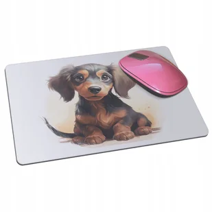 PODKŁADKA POD MYSZ myszkę DASHSHUND WŁAŚCICIELA psa prezent hodowcy jamnik - Podkładki pod mysz - miniaturka - grafika 1
