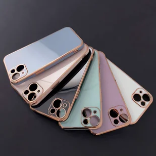 Lighting Color Case etui do Samsung Galaxy A73 5G żelowy pokrowiec ze złotą ramką niebieski - Etui i futerały do telefonów - miniaturka - grafika 4