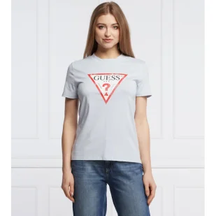GUESS T-shirt | Regular Fit - Koszulki i topy damskie - miniaturka - grafika 1