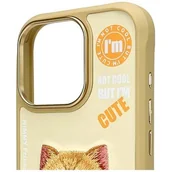 Etui i futerały do telefonów - Etui NIMMY Cool&Cute 2.0 Cat do Apple iPhone 16 Pro Khaki - miniaturka - grafika 1