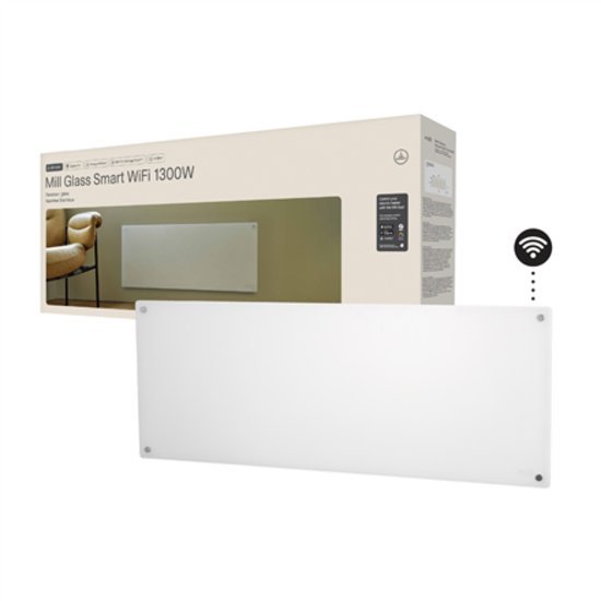 Mill Grzejnik Glass Smart WIFI Panel Heater 1300 W White GL1300WIFI4