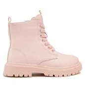 Buty dla dziewczynek - Kozaki Nelli Blu CM220117-10 Różowy - miniaturka - grafika 1