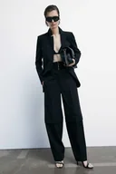 Spodnie damskie - Spodnie baggy z gorsetem - miniaturka - grafika 1