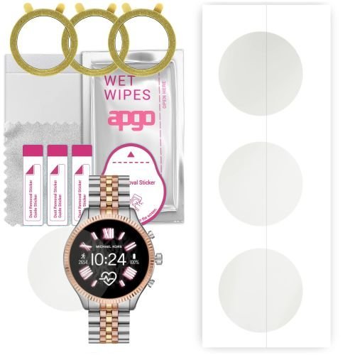 3x folia ochronna hydrożelowa MATOWA do Michael Kors Lexington - apgo Smartwatch Hydrogel MATTE Protection Ochrona na ekran smartwatcha