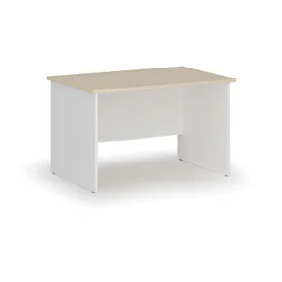Biurko proste PRIMO WHITE, 1200 x 800 mm, biały/brzoza - Biurka - miniaturka - grafika 1