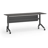 Biurka - Mobilny stół PRIMO MOVE, 1800 x 600 mm, podstawa czarna, wenge - miniaturka - grafika 1