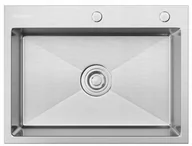 Zlewozmywaki - Granitan Chromowany zlew zlewozmywak stalowy 1 komora syfon - miniaturka - grafika 1