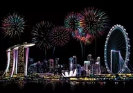 Malowanie po numerach - Magiczna Zdrapka - Singapore 40.5x28.5cm - Twoje Hobby - miniaturka - grafika 1