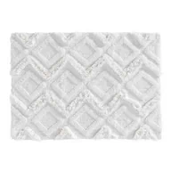 Dywaniki łazienkowe - Dywanik łazienkowy boho IKATIS, bawełniany o grubym splocie, 50 x 80 cm - miniaturka - grafika 1