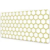 Podkładki na biurko - Mata ochronna z nadrukiem Plaster miodu 90x45 cm - miniaturka - grafika 1