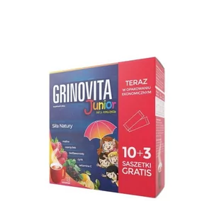 Grinovita Junior x 10 sasz + 3 sasz GRATIS!!! - Przeziębienie i grypa - miniaturka - grafika 1