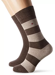 Tommy Hilfiger Skarpety męskie (2 sztuki), Brązowy (Dąb 778), 43-45 EU - Skarpetki męskie - miniaturka - grafika 1