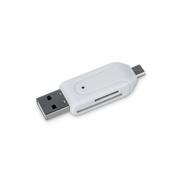 Czytniki kart pamięci - Forever Czytnik kart OTG USB & micro USB / SD & micro SD GSM014116 - miniaturka - grafika 1