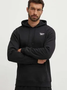 Bluza z kapturem męska ocieplana Reebok Identity Small Logo Fleece Hoodie 100202869 L Czarna (1200143505618). Bluzy z kapturem męskie - Bluzy męskie - miniaturka - grafika 1