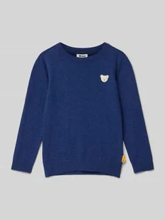 Sweter z dzianiny z naszywką z logo - Swetry dla chłopców - miniaturka - grafika 1