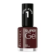 Odżywki do paznokci - Rimmel London Super Gel firmy Kate Moss lakier do paznokci Duo Pack, 12, SOUL Session cieni, Nude ciemnoczerwony 34776273043 - miniaturka - grafika 1