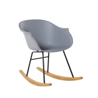 Krzesła - Beliani Krzesło bujane szare HARMONY 57187 - miniaturka - grafika 1