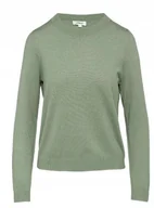 Swetry damskie - S.OLIVER ZIELONY KLASYCZNY SWETER Z OKRĄGŁYM DEKOLTEM 38 JQA - miniaturka - grafika 1