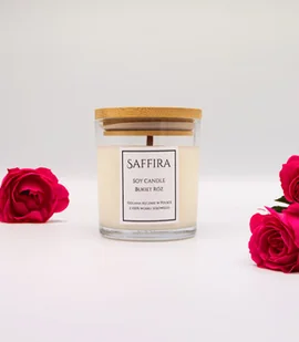 Świeca sojowa - Bukiet róż - 180ml / Saffira - Świece - miniaturka - grafika 1