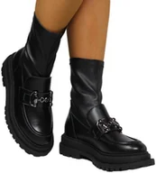 Półbuty damskie - Trzewiki Eleganckie Chebello 3053-401-376-Mic-S230 Czarne Skóra Naturalna_TN - CHEBELLO - miniaturka - grafika 1