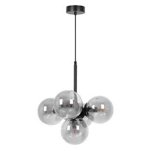 Czarna lampa wisząca z białymi kloszami do salonu K-5365 z serii MEGAN - Lampy sufitowe - miniaturka - grafika 1