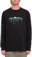 Koszulki męskie - t-shirt VOLCOM IGUCHI LS TEE Black - miniaturka - grafika 1
