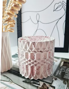 Szkatułka na biżuterię  z pokrywą -pink - Pudełka i szkatułki - miniaturka - grafika 1