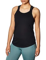 Koszulki i topy damskie - Nike Tank Top W NK YOGA STRAPPY TANK, czarny/(dk smoke grey), 2XL, CQ8822 - miniaturka - grafika 1