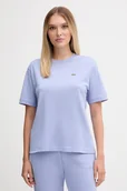 Koszulki i topy damskie - Lacoste t-shirt bawełniany damski kolor niebieski TF7215 - miniaturka - grafika 1