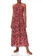 Sukienki - APART Fashion Damska sukienka szyfonowa, Czerwony - wielokolorowy, 42 - miniaturka - grafika 1