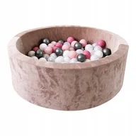 Suche baseny - Suchy basen z kulkami 30x90 Velvet Beż 200 piłek - GOTOWY MIX - miniaturka - grafika 1