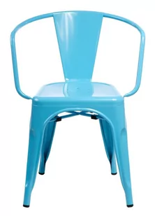 D2.Design Krzesło Paris Arms niebieskie DK-41357 DK-41357 - Krzesła - miniaturka - grafika 2