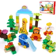 Klocki - Klocki edukacyjne Wange DUBIE 640 – Parada Zwierząt, 96 elementów - miniaturka - grafika 1