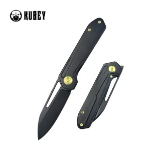 Nóż składany Kubey Royal Black Titanium, Black Coated M390 by Colin Maisonpierre (KB321O) - Noże - miniaturka - grafika 1