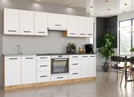 Meble kuchenne - Meble Kuchenne Modułowe Nowoczesne Pojemna Kuchnia Roma 2.8m Szafki Białe - miniaturka - grafika 1