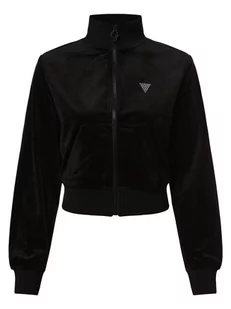 GUESS - Damska bluza rozpinana, czarny - Bluzy damskie - miniaturka - grafika 1