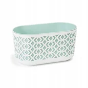 Donice - Doniczka Podłużna Aztek 600 Biała | Miętowy - miniaturka - grafika 1