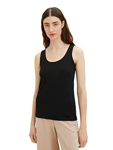 TOM TAILOR Damski Top 1036260, 14482 - Deep Black, L - Koszulki i topy damskie - miniaturka - grafika 1