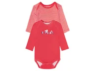 Body dla niemowląt - lupilu® Body niemowlęce z biobawełny, 2 sztuki (62-68, Czerwony) - miniaturka - grafika 1