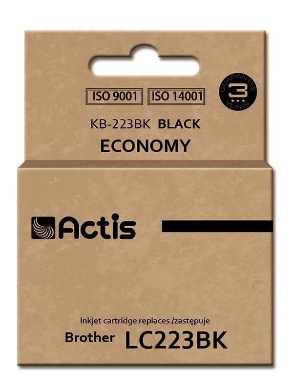 Actis Tusz KB-223BK (do drukarki Brother, zamiennik LC223BK standard 16ml czarny) EXPACSABR0049