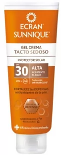 Krem przeciwsłoneczny Ecran Sunnique Silky Touch Cream Gel SPF30 250 ml (8411135005433) - Balsamy i kremy do opalania - miniaturka - grafika 1