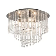 Lampy sufitowe - Zuma Line Plafon TERRE 19154M srebrna oprawa w stylu glamour 19154M - miniaturka - grafika 1