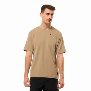 Męska koszulka rowerowa Jack Wolfskin BIKE COMMUTE T M sand storm - S - Koszulki męskie - miniaturka - grafika 1