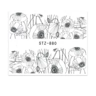 Ozdoby do paznokci - Allepaznokcie Naklejki wodne do paznokci STZ 880 - miniaturka - grafika 1