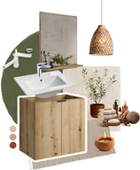 Meble łazienkowe - Zestaw meblowy 80cm z blatem - miniaturka - grafika 1