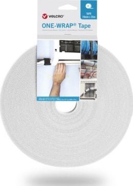 VELCRO One Wrap 30 mm, biała, 25 m