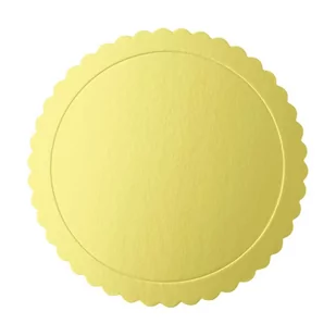 Podkład pod tort okrągły złoty, 25 cm - Dekoracje i nakrycia stołu na imprezę - miniaturka - grafika 1