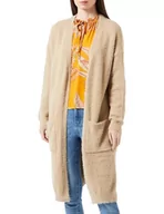 Swetry damskie - SIDONA Damski kardigan z dzianiny 10424752-SI01, beżowy, XS/S, beżowy, XS-S - miniaturka - grafika 1