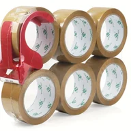 Inne - TEMU Taśma pakowa BOMEI Heavy-Duty z dozownikiem, 6 rolek, przezroczysta, 1,88" x 50 jardów, wodoodporna taśma do uszczelniania kartonów PP do - miniaturka - grafika 1