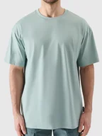 Koszulki męskie - T-shirt oversize z nadrukiem męski 4F 4FRSS24TTSHM2543-47S Zielony Roz. L - miniaturka - grafika 1